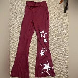 Low Waisted Star Flared Pants